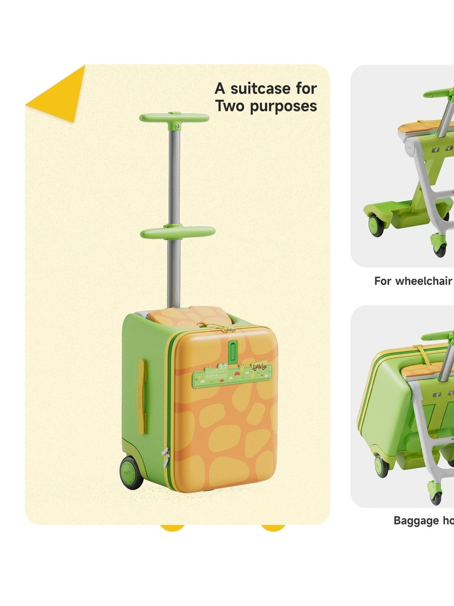 JoviKids 3-in-1 Ride On Luggage – JoyRide Kids Suitcase & Stroller- Green Jovikids Mama's Joy