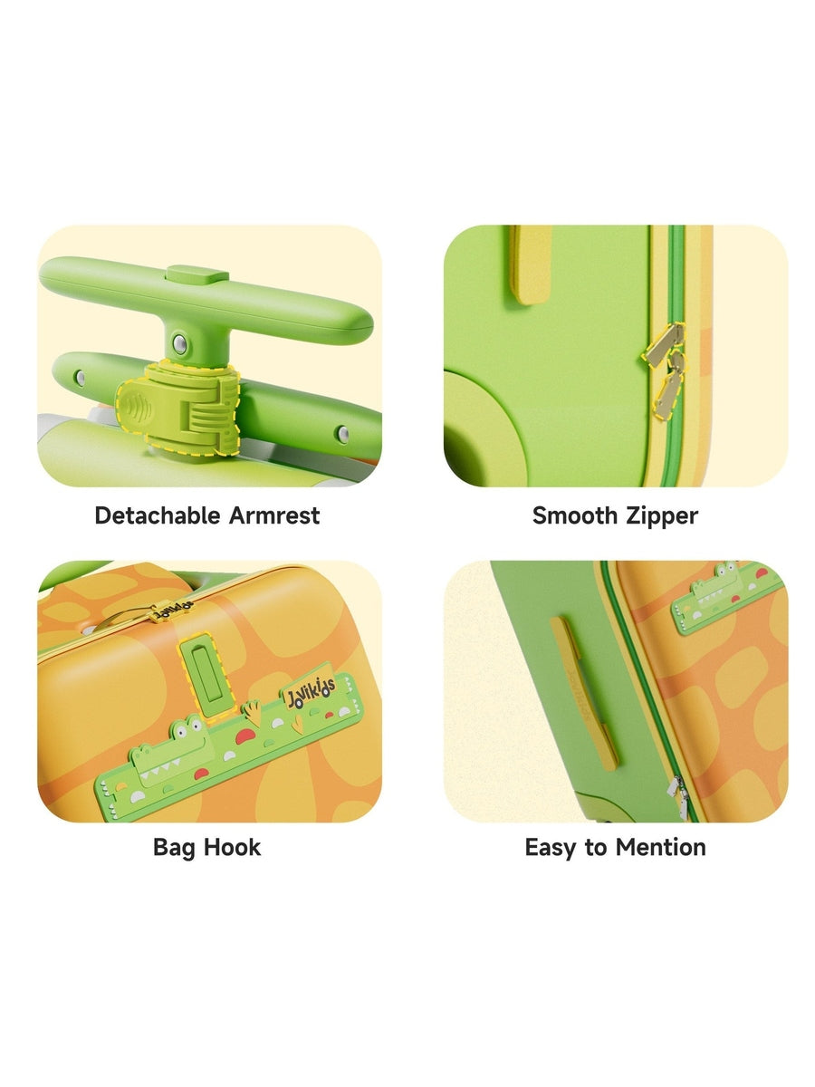 JoviKids 3-in-1 Ride On Luggage – JoyRide Kids Suitcase & Stroller- Green Jovikids Mama's Joy