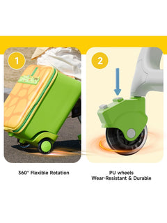 JoviKids 3-in-1 Ride On Luggage – JoyRide Kids Suitcase & Stroller- Green Jovikids Mama's Joy