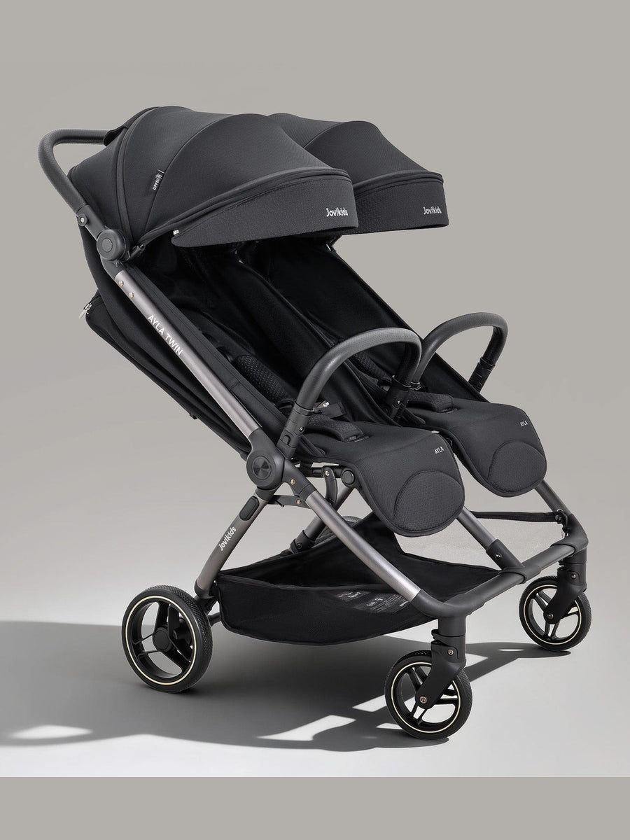 JoviKids Ayla Twin Pushchair – Lightweight Double Stroller with Compact Fold Black Jovikids Mama's Joy