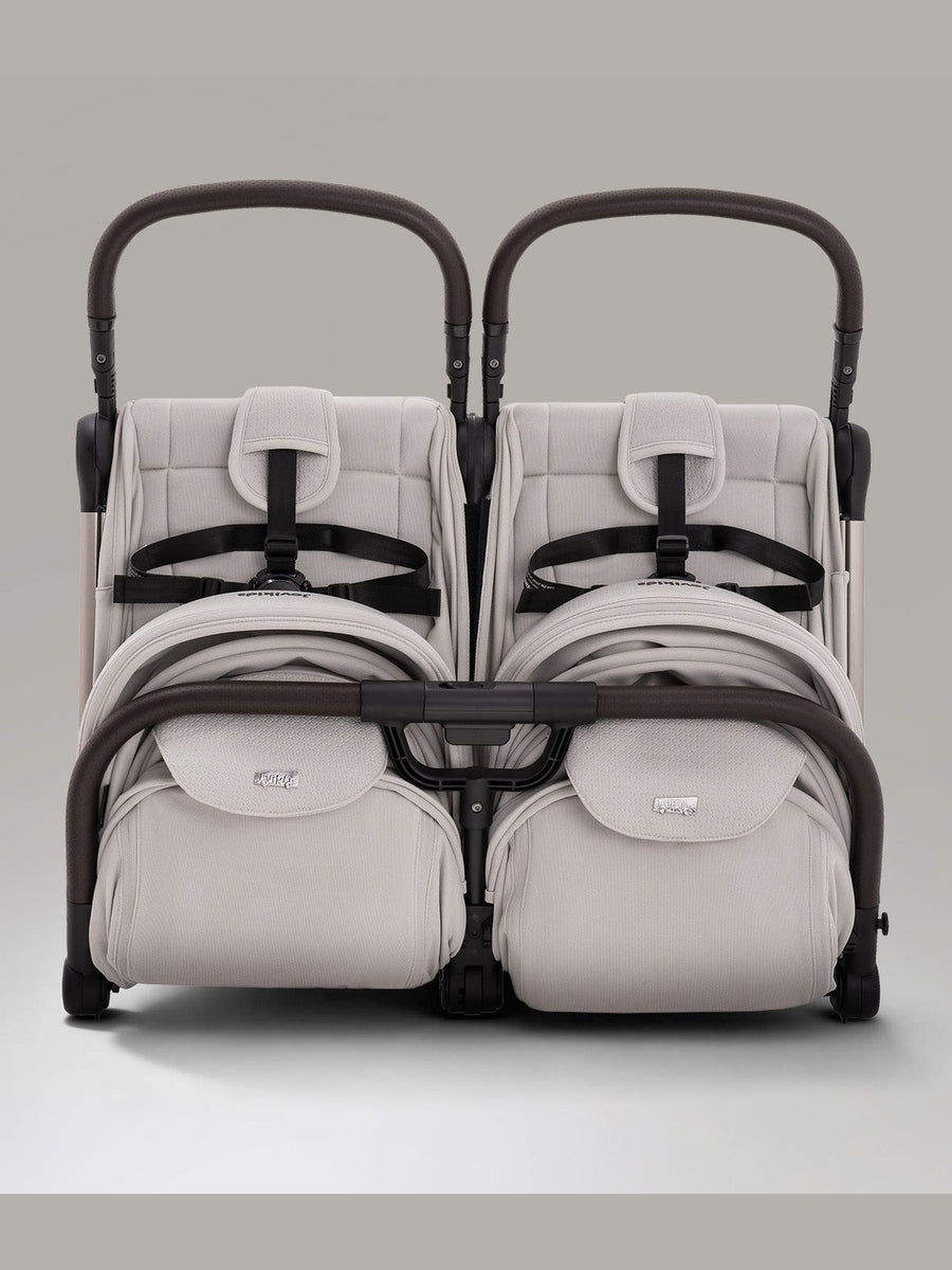 JoviKids Ayla Twin Pushchair – Lightweight Double Stroller with Compact Fold Beige Jovikids Mama's Joy