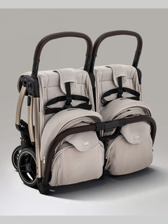 JoviKids Ayla Twin Pushchair – Lightweight Double Stroller with Compact Fold Beige Jovikids Mama's Joy