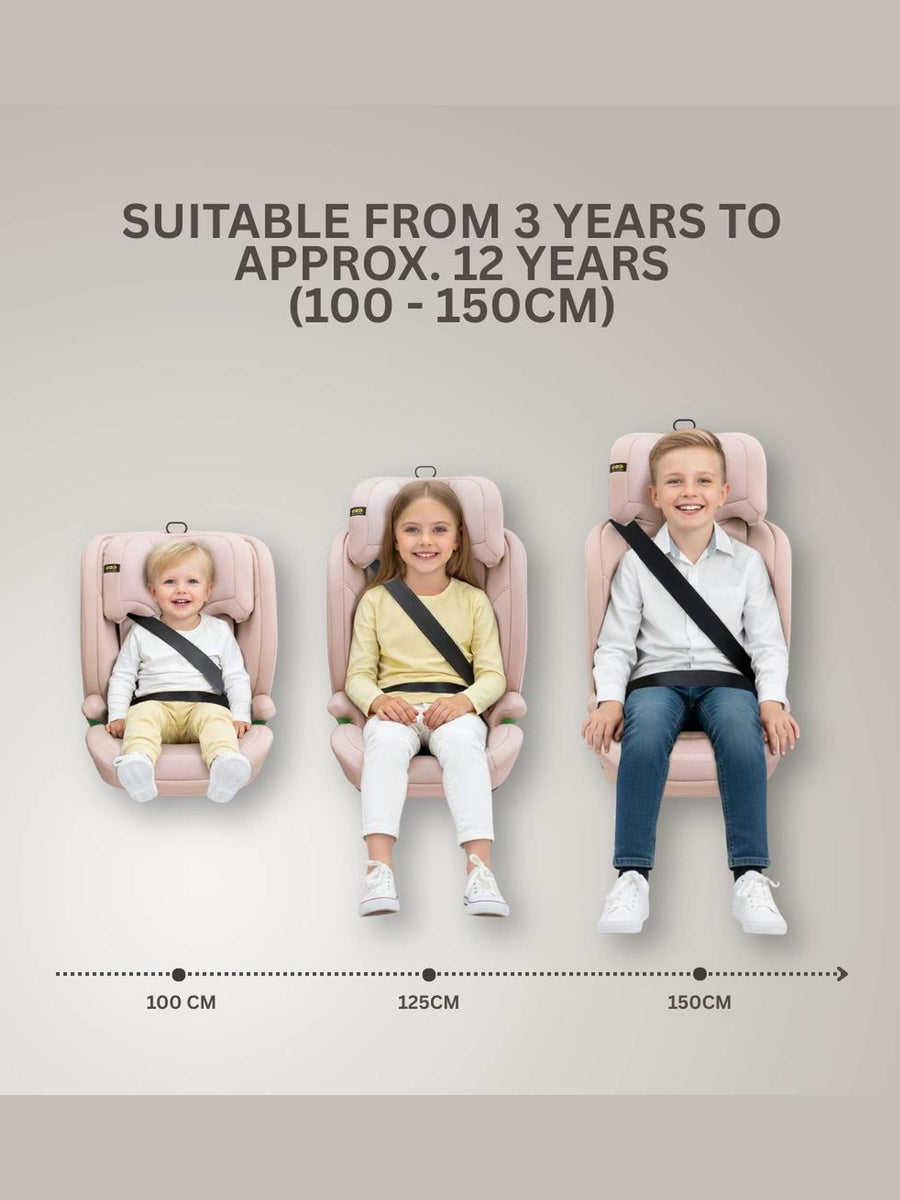 JoviKids Leon ISOFIX Booster Car Seat R129 i-Size Group 2/3 15 Months to 12 Years Rosewood Jovikids Mama's Joy