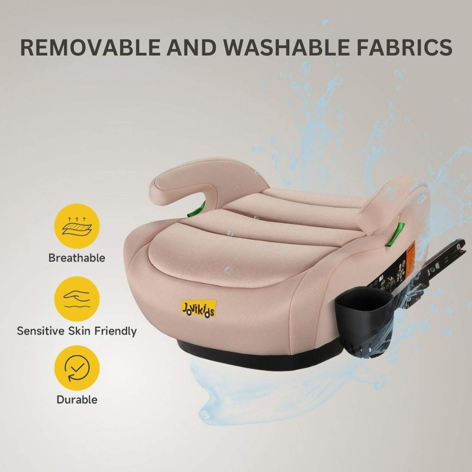 JoviKids Ohho+ i-Size Booster Seat for Car with ISOFIX and Cup Holder - Rosewood Jovikids Mama's Joy