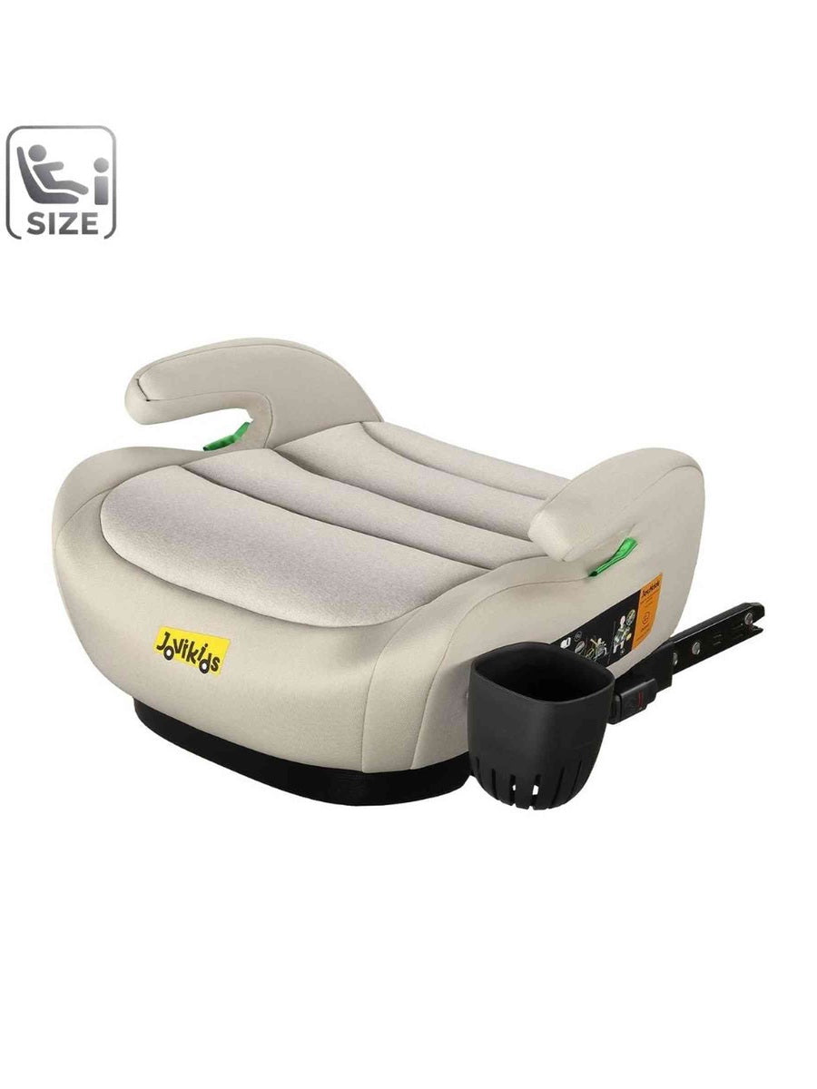 JoviKids Ohho+ i-Size ISOFIX Booster Seat with Cup Holder 6–12 Years Milkstone Jovikids Mama's Joy