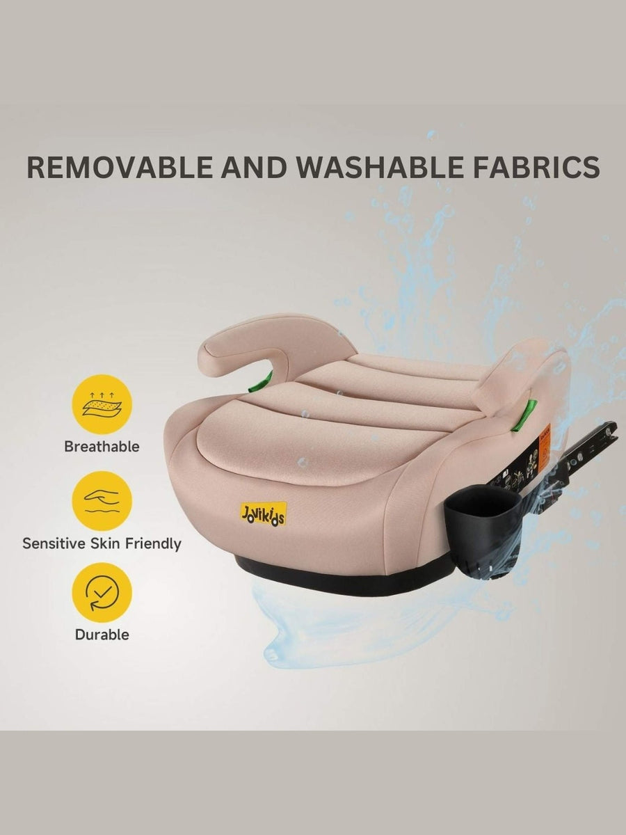 JoviKids Ohho+ i-Size ISOFIX Booster Seat with Cup Holder 6–12 Years Rosewood Jovikids Mama's Joy