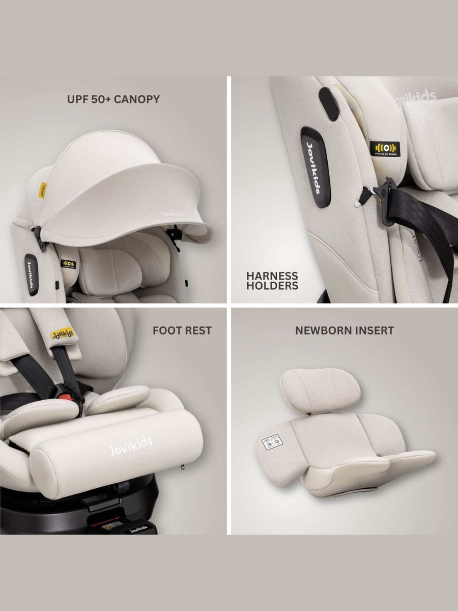 JoviKids Ranger 2 i-Size Car Seat with Leg Extension Cushion - Milkstone Jovikids Mama's Joy