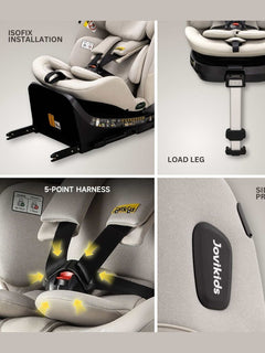 JoviKids Ranger 2 i-Size Car Seat with Leg Extension Cushion - Milkstone Jovikids Mama's Joy