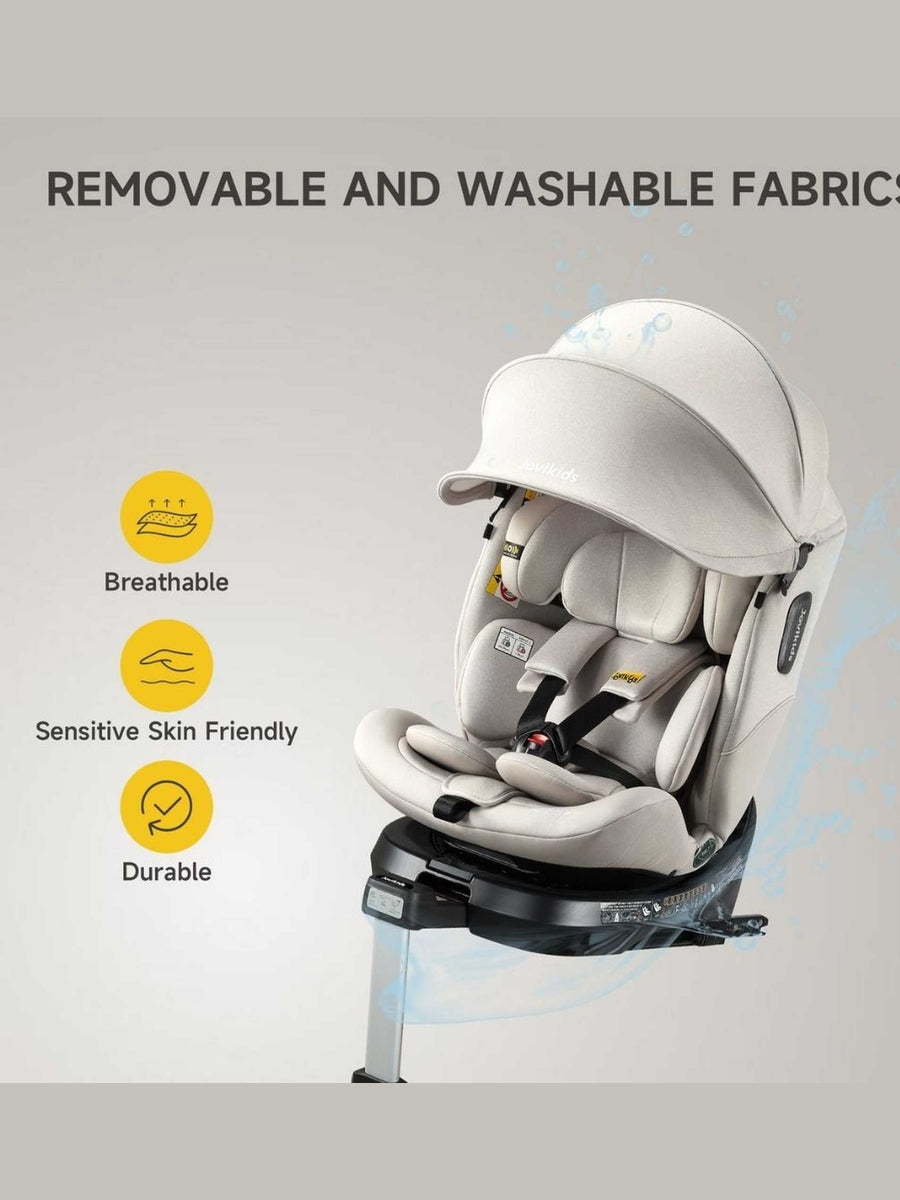 JoviKids Ranger 2 i-Size Car Seat with Leg Extension Cushion - Milkstone Jovikids Mama's Joy