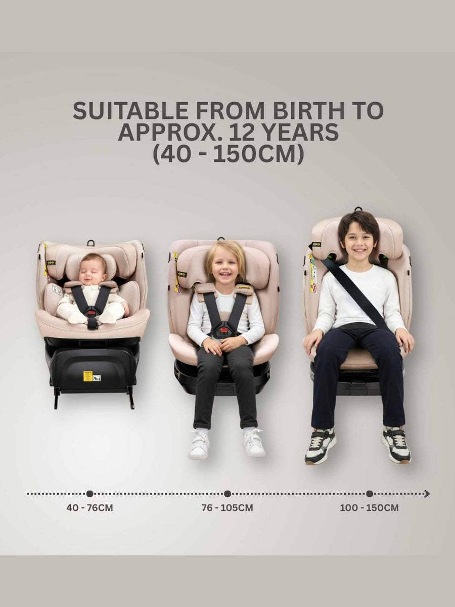 JoviKids Ranger TT 360 Spin ISOFIX Car Seat R129 i-Size Birth to 12 Years Rosewood Jovikids Mama's Joy