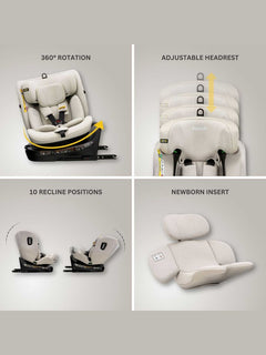 JoviKids Ranger TT 360 Spin ISOFIX Car Seat R129 i-Size Birth to 12 Years Milkstone Jovikids Mama's Joy
