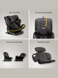 JoviKids Ranger TT Spin 360 Car Seat with ISOFIX - R129 i-Size Birth to 12 Years in Twilight Jovikids Mama's Joy