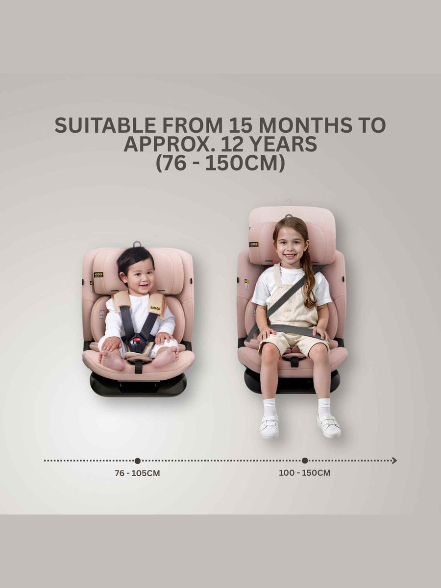 cici JoviKids CiCi ISOFIX Car Seat 15m–12 Years - Rosewood – Mama's Joy