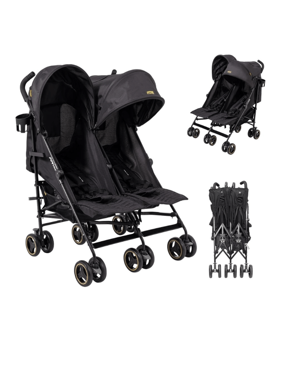 Jovikids Ezra Twin Umbrella Folding Stroller - Shadow Black Jovikids Mama's Joy