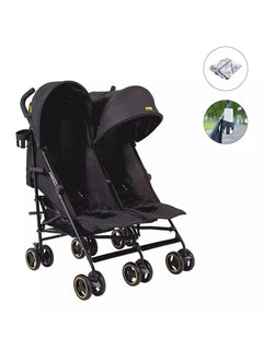 Jovikids Ezra Twin Umbrella Folding Stroller - Shadow Black Jovikids Mama's Joy