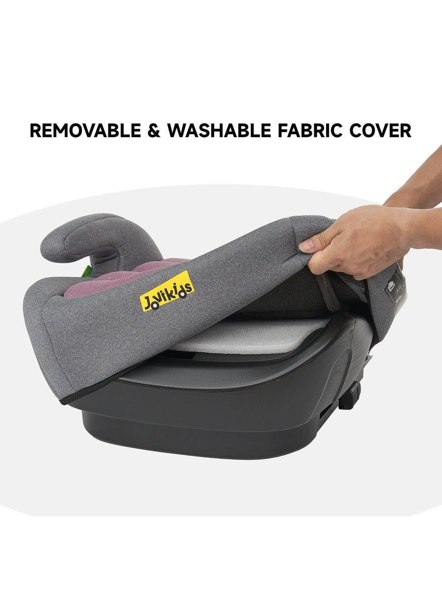 Jovikids OHHO i-Size Car Seat Booster, ISOFIX from 3 to 12 Years- Pink Jovikids Mama's Joy