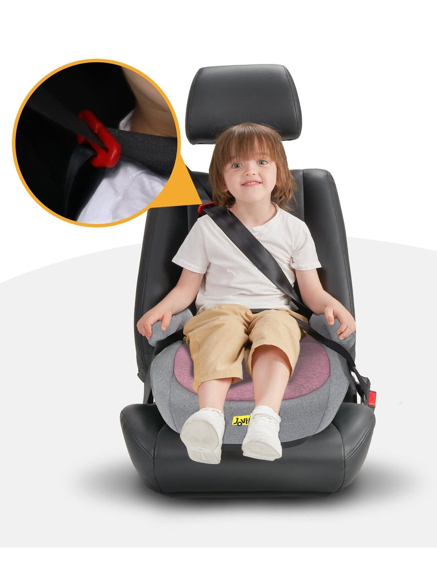 Jovikids OHHO i-Size Car Seat Booster, ISOFIX from 3 to 12 Years- Pink