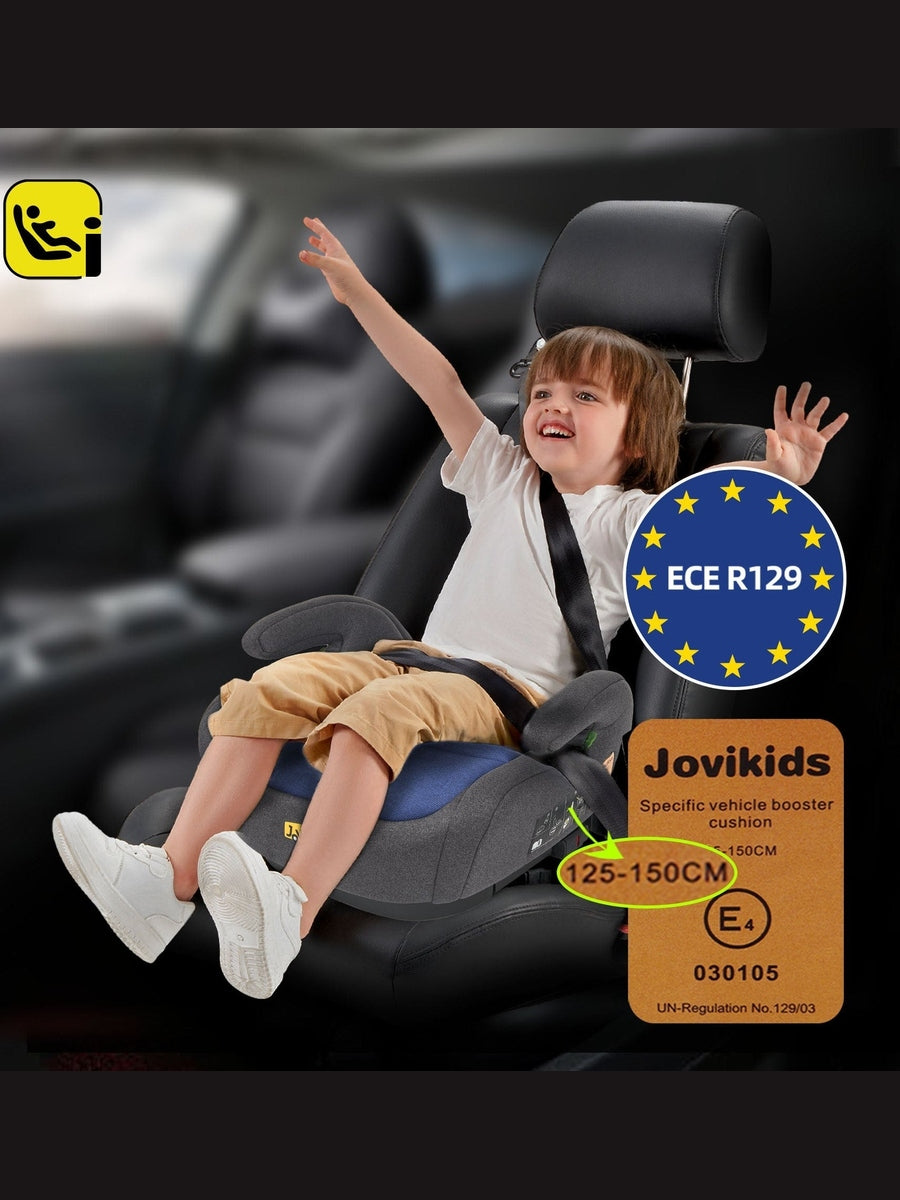 Jovikids OHHO + i-Size Car Seat Booster, ISOFIX from 3 to 12 Years- Blue Jovikids Mama's Joy