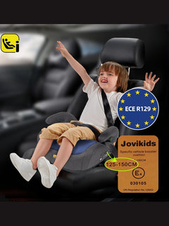 Jovikids OHHO + i-Size Car Seat Booster, ISOFIX from 3 to 12 Years- Blue Jovikids Mama's Joy