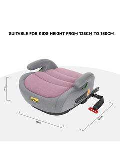 Jovikids OHHO i-Size Car Seat Booster, ISOFIX from 3 to 12 Years- Pink