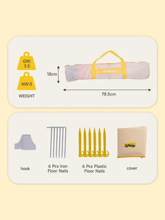 Jovikids Portable Play Tent – Pop-Up Kids Teepee Indoor & Outdoor - Beige Jovikids Mama's Joy