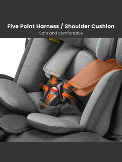 Jovikids i-Size 360° Rotating Car Seat with ISOFIX 40-150cm Baby Childs, Dark Grey Jovikids Mama's Joy