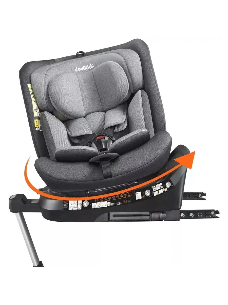 Jovikids i-Size 360° Rotating Car Seat with ISOFIX 40-150cm Baby Childs, Dark Grey Jovikids Mama's Joy