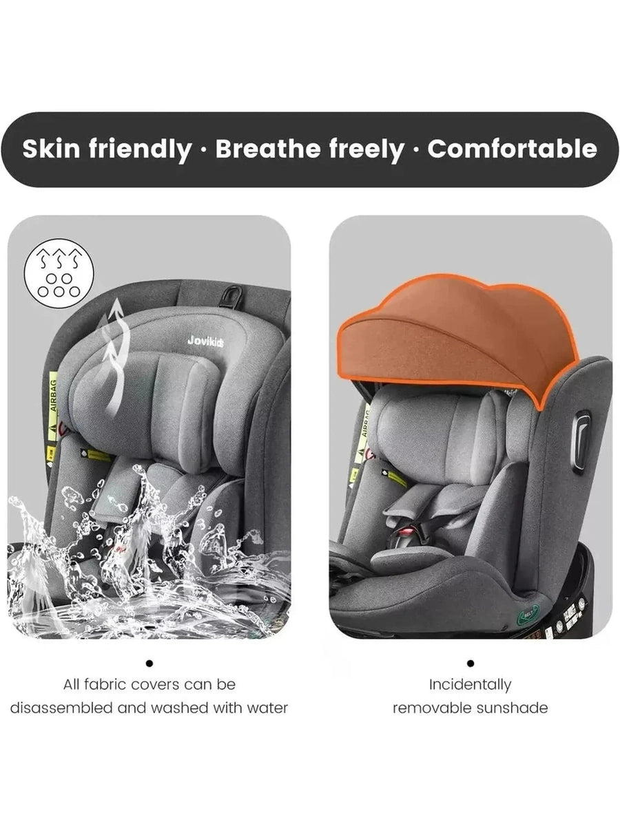 Jovikids i-Size 360° Rotating Car Seat with ISOFIX 40-150cm Baby Childs, Dark Grey Jovikids Mama's Joy