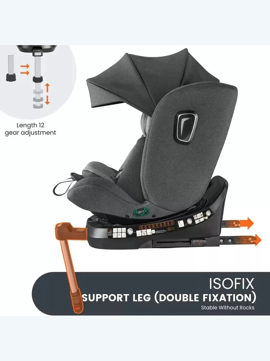 Jovikids i-Size 360° Rotating Car Seat with ISOFIX 40-150cm Baby Childs, Dark Grey Jovikids Mama's Joy
