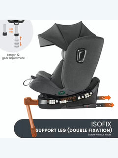 Jovikids i-Size 360° Rotating Car Seat with ISOFIX 40-150cm Baby Childs, Dark Grey Jovikids Mama's Joy