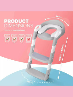 KIDOOLA Adjustable Potty Ladder Seat for Toilet Training with Steps - Handle Grey Kidoola Mama's Joy