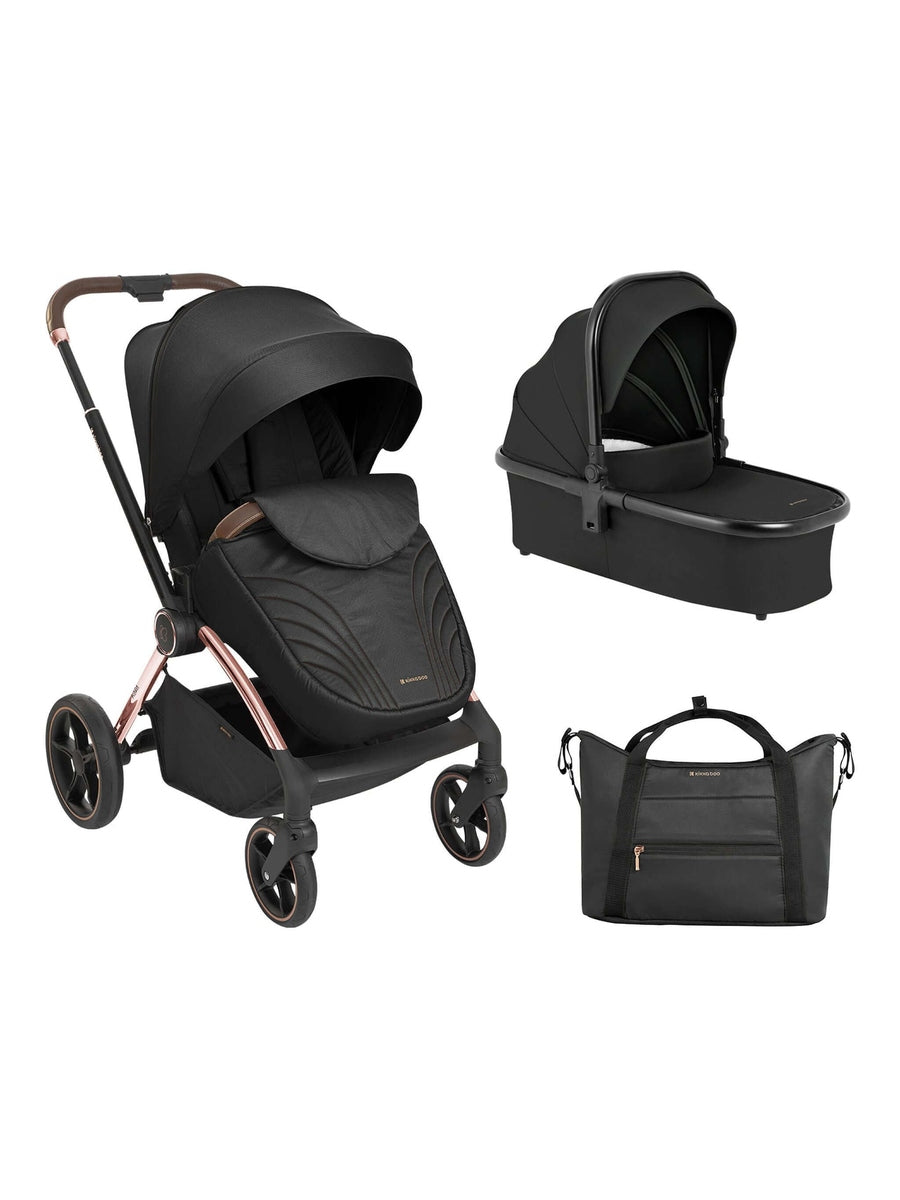 KikkaBoo Kara Baby Stroller 2in1 with carrycot Black KikkaBoo Mama's Joy