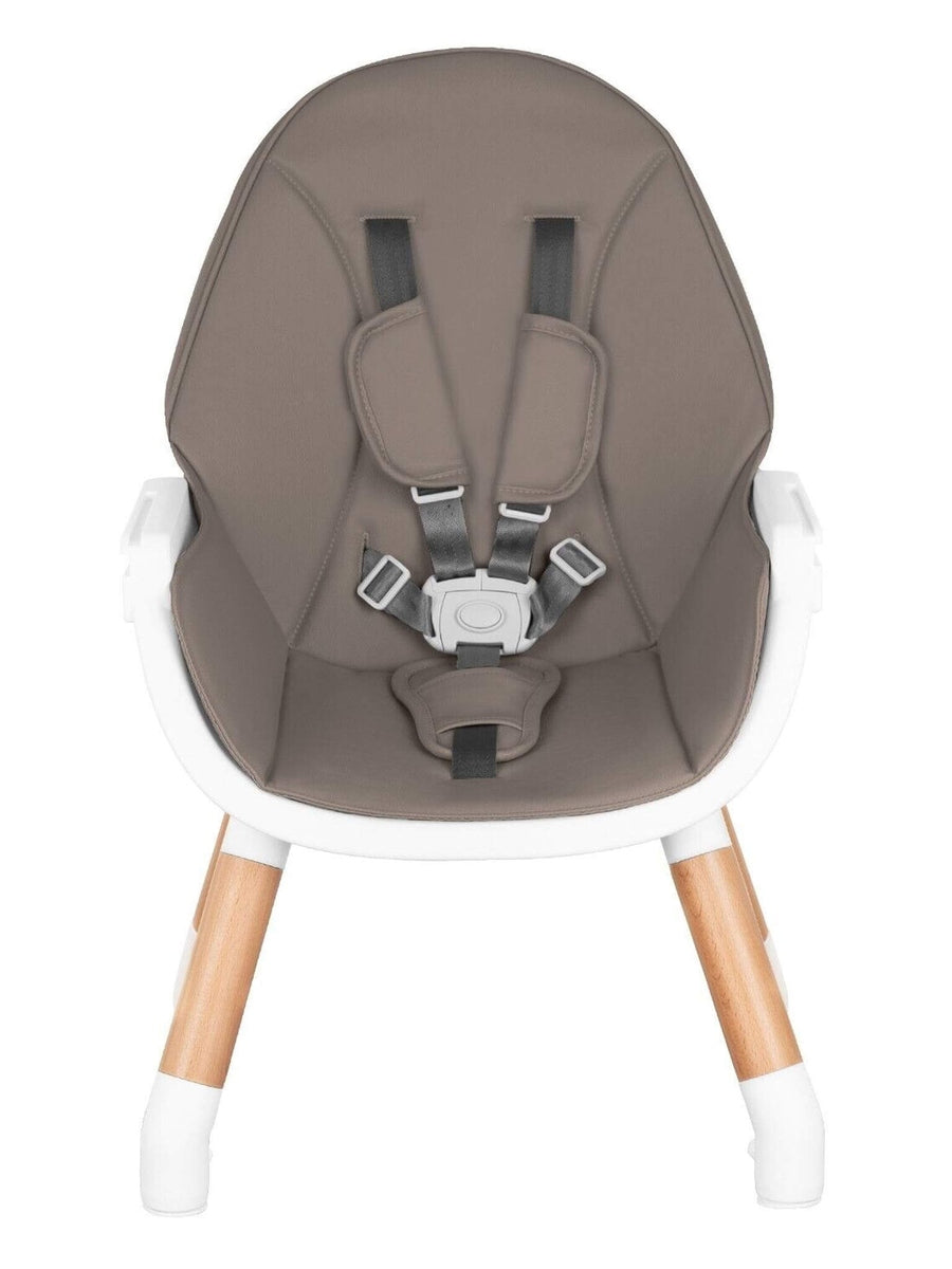 KikkaBoo Multi 3 in 1 Wooden Baby Highchair Table Set 4-Position Tray Dark Beige KikkaBoo Mama's Joy