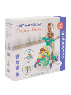KikkaBoo Push Walker 2in1 Candy Party Pink KikkaBoo Mama's Joy
