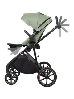 KikkaBoo Thea Stroller 2in1 with carrycot Army Green 2024 KikkaBoo Mama's Joy