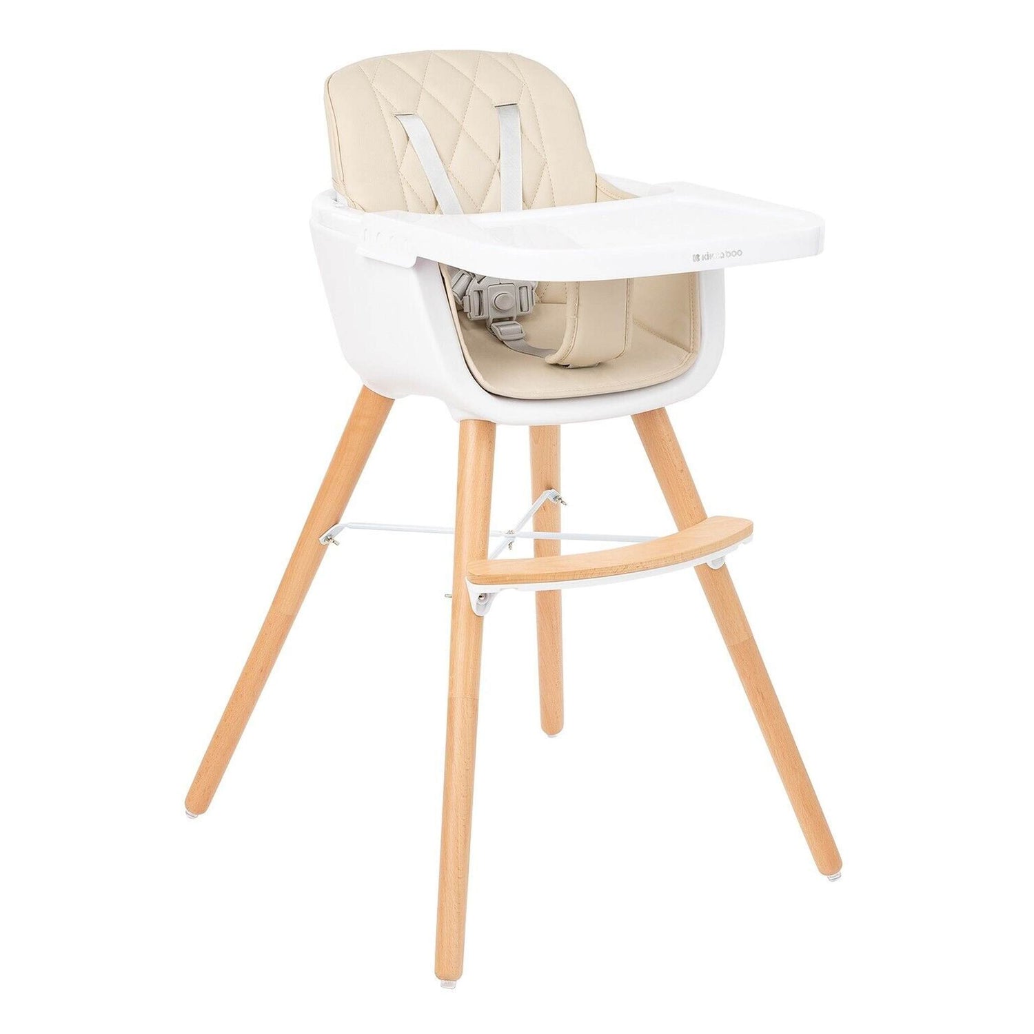 KikkaBoo Woody 2 in 1 Highchair Can Later Be Converted To A Chair - Beige KikkaBoo Mama's Joy
