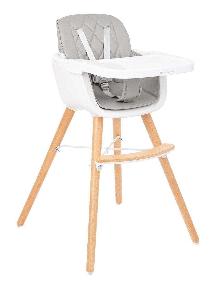 KikkaBoo Woody 2 in 1 Highchair Can Later Be Converted To A Chair - Grey KikkaBoo Mama's Joy