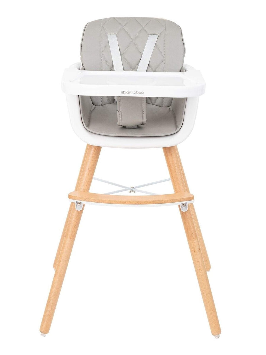 KikkaBoo Woody 2 in 1 Highchair Can Later Be Converted To A Chair - Grey KikkaBoo Mama's Joy