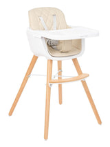 KikkaBoo Woody 2 in 1 Highchair Can Later Be Converted To A Chair - Beige KikkaBoo Mama's Joy
