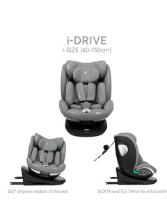 KikkaBoo i-Drive 360° Rotating Baby Child Car Seat i-Size ISOFIX - Dark Grey KikkaBoo Mama's Joy