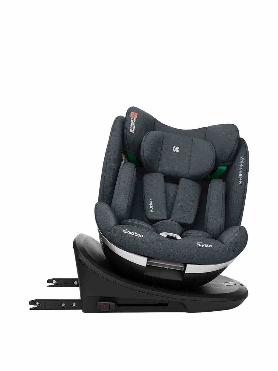 KikkaBoo i-Drive 360° Rotating Baby Child Car Seat i-Size ISOFIX - Dark Grey KikkaBoo Mama's Joy