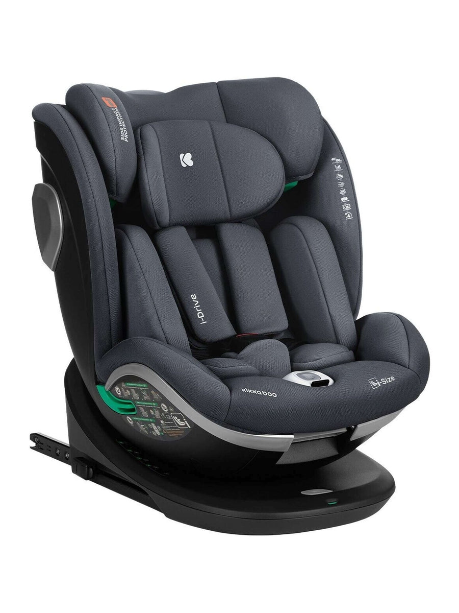 KikkaBoo i-Drive 360° Rotating Baby Child Car Seat i-Size ISOFIX - Dark Grey KikkaBoo Mama's Joy