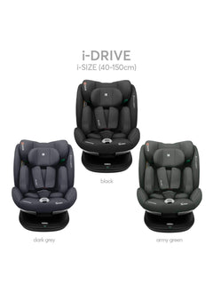 KikkaBoo i-Drive 360° Rotating Baby Child Car Seat i-Size ISOFIX - Dark Grey KikkaBoo Mama's Joy