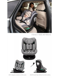 KikkaBoo i-Drive 360° Rotating Baby Child Car Seat i-Size ISOFIX 40-150 cm Black KikkaBoo Mama's Joy