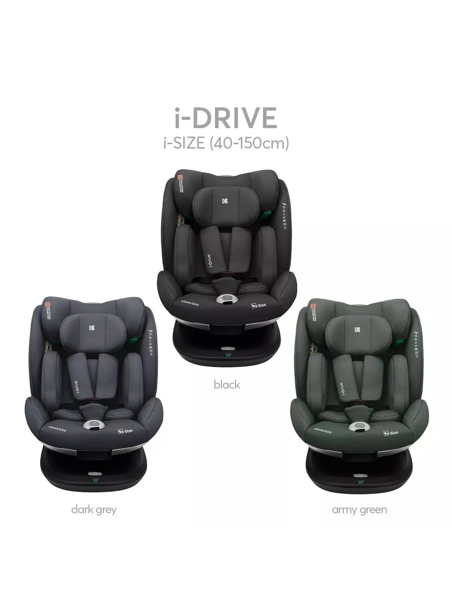 KikkaBoo i-Drive 360° Rotating Baby Child Car Seat i-Size ISOFIX 40-150 cm Black KikkaBoo Mama's Joy