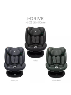 KikkaBoo i-Drive 360° Rotating Baby Child Car Seat i-Size ISOFIX 40-150 cm Black KikkaBoo Mama's Joy