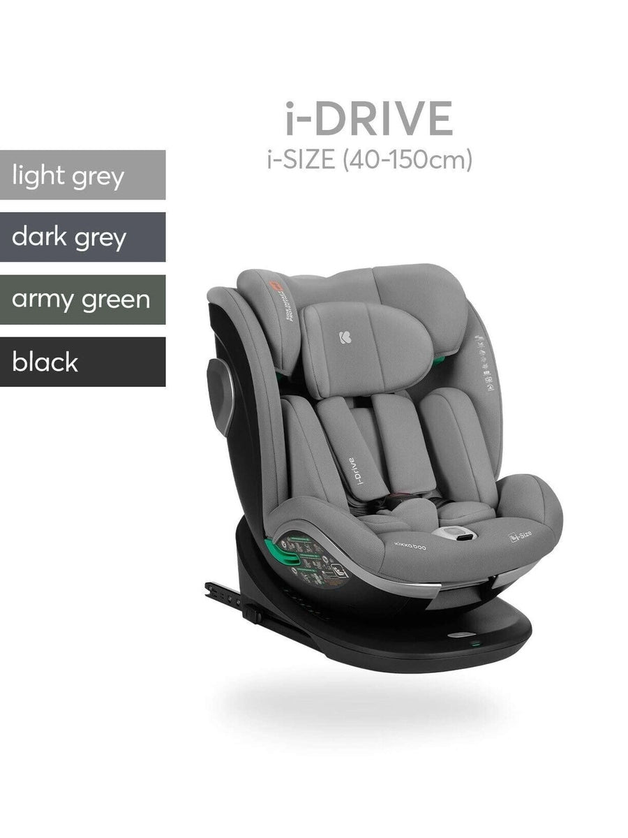 KikkaBoo i-Drive 360° Rotating Baby Child Car Seat i-Size ISOFIX - Dark Grey KikkaBoo Mama's Joy