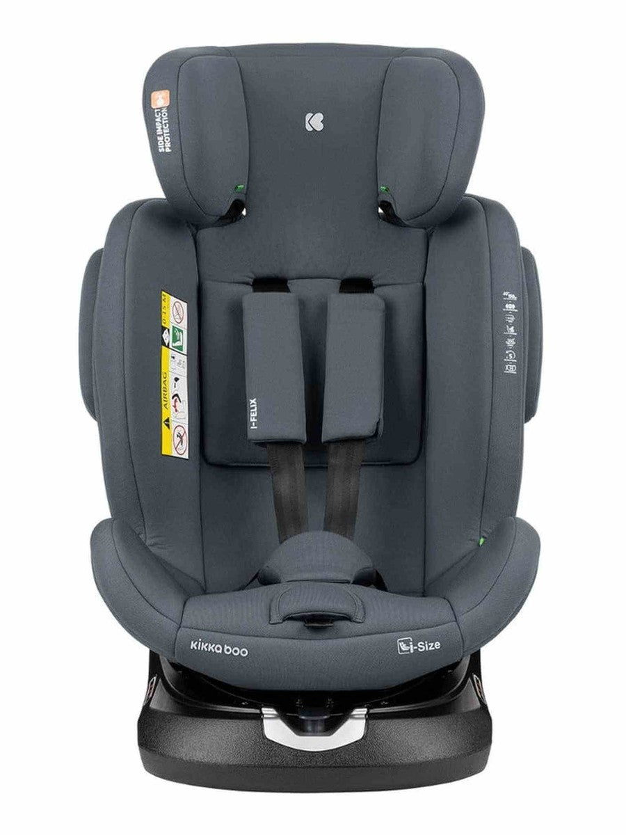 KikkaBoo i-Felix i-Size Car Seat ISOFIX 40-150 cm Dark Grey KikkaBoo Mama's Joy