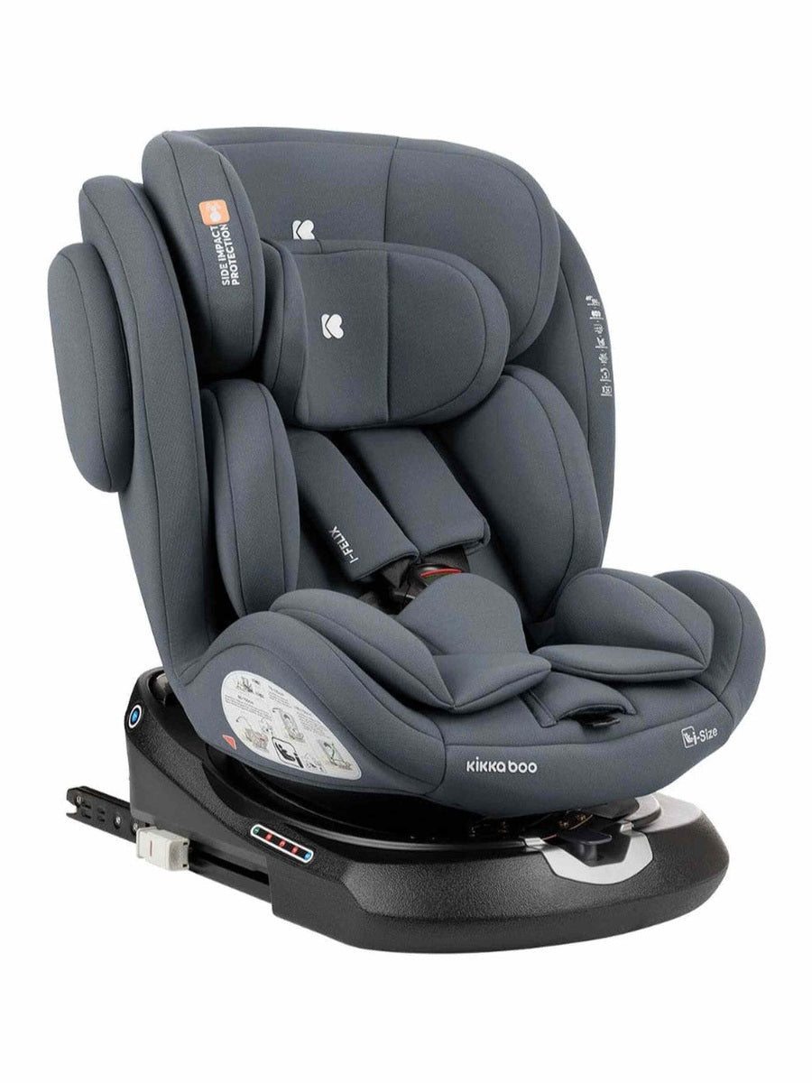 KikkaBoo i-Felix i-Size Car Seat ISOFIX 40-150 cm Dark Grey KikkaBoo Mama's Joy
