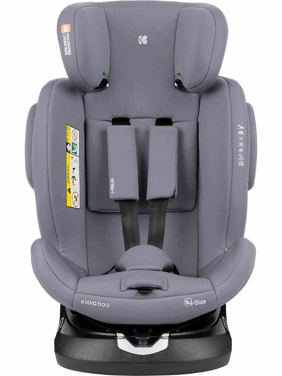 KikkaBoo i-Felix i-Size Car Seat ISOFIX 40-150 cm Light Grey KikkaBoo Mama's Joy